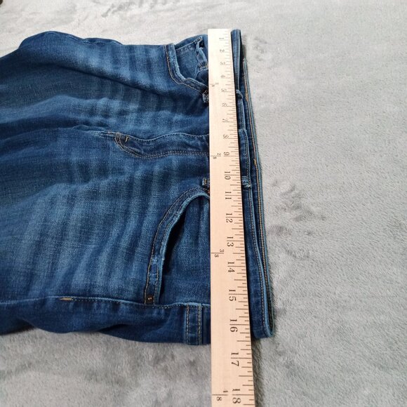 BKE Payton Jean Women's 33x28, Tag30x29.5 Distressed Bootcut Blue Stretch Denim - Picture 7 of 13